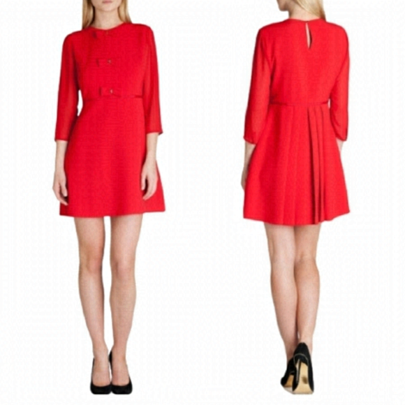 Ted Baker London Dresses & Skirts - 𝅺TED BAKER Red Finna Bow Detail Mini Dress Women's Size  Ted 0/ US 2